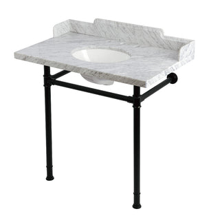 Wesselman 36 Inch Console Sink in Carrara Marble