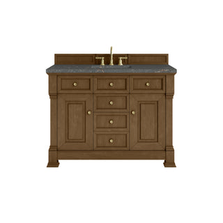 48 Inch Brookfield Freestanding Vanity in Honey Oak / Parisien Bleu Top