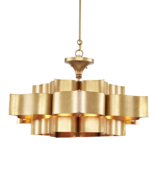 Grand Lotus Large Gold Chandelier