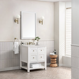 30 Inch Breckenridge Freestanding Vanity in Bright White / Lime Delight Top
