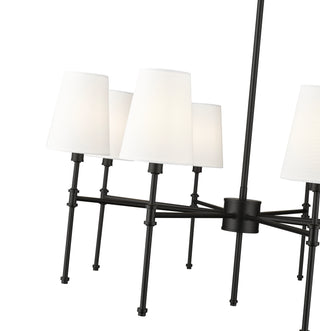 Adorra 30" Wide 8-Light Chandelier - Matte Black