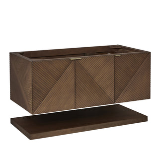 48 Inch Marcello Floating Vanity in Chestnut / Charcoal Soapstone Top