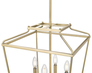 Nellita 16" Wide 4-Light Pendant - Vintage Brass