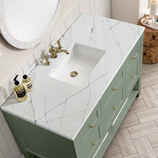48 Inch Breckenridge Freestanding Vanity in Smokey Celadon / Ethereal Noctis Top