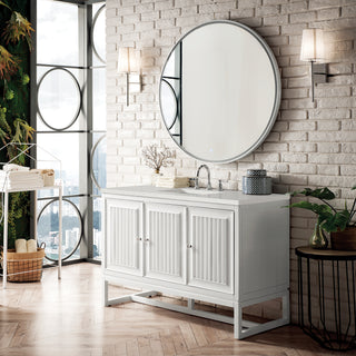 48 Inch Athens Dual Mount Vanity in Glossy White / Lime Delight Top