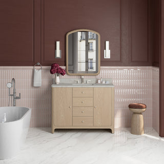 48 Inch Gracyn Freestanding Vanity in Coastal Driftwood / Victorian Silver Top