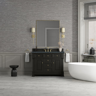 48 Inch Brookfield Freestanding Vanity in Black Onyx / Charcoal Soapstone Top