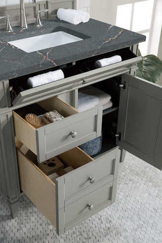 36 Inch Brittany Freestanding Vanity in Urban Gray / Parisien Bleu Top