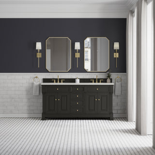 72 Inch Brookfield Freestanding Vanity in Black Onyx / Lime Delight Top