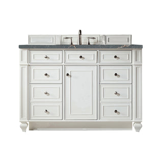 48 Inch Bristol Freestanding Vanity in Bright White / Parisien Bleu Top