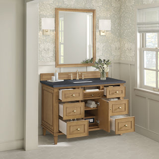 48 Inch Lorelai Freestanding Vanity in Light Natural Oak / Charcoal Soapstone Top