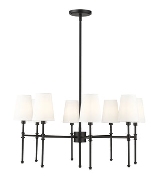 Adorra 30" Wide 8-Light Chandelier - Matte Black