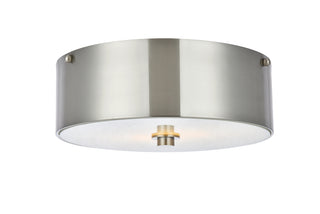 Hazen 2 light 12 inch Burnished Nickel flush mount