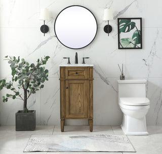 18 inch Single bathroom vanity in driftwood