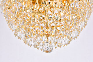 Century 4 light Gold Flush Mount Clear Royal Cut Crystal