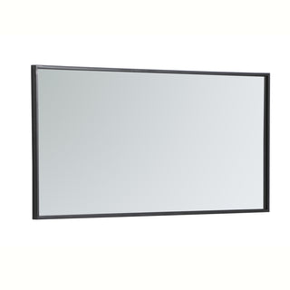 Metal frame rectangle mirror 18 inch in Black