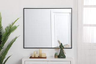 Metal frame rectangle mirror 30 inch in Black