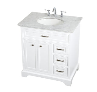 32 inch Single bathroom vanity in white