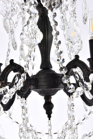 Rosalia 4 light Dark Bronze Pendant Clear Royal Cut Crystal