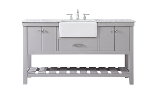 60 inch Single bathroom vanity in grey