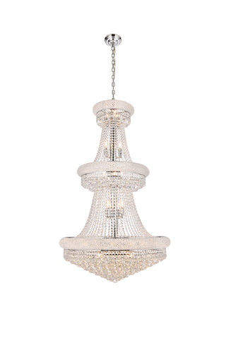 Primo 32 light Chrome Chandelier Clear Royal Cut Crystal