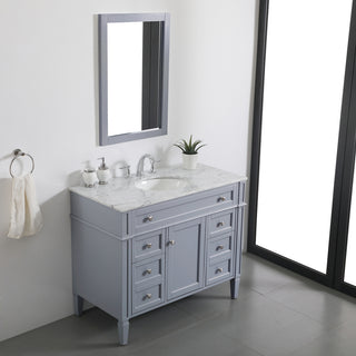 42 inch Single bathroom vanity in grey