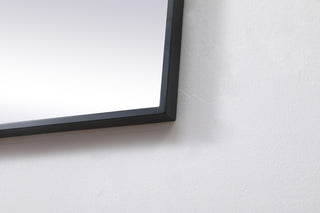 Metal Frame Square Mirror 24 inch in Black