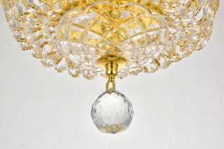 Wiley Collection Flush Mount D10in H8in Lt:4 Gold Finish
