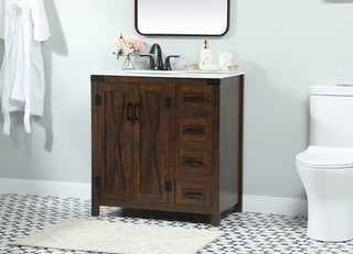 32 inch Single bathroom vanity in expresso