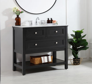 36 in. Single bathroom vanity set in Black