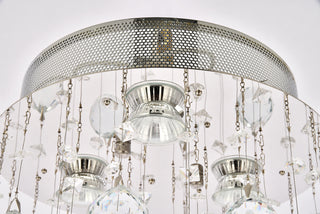 Galaxy 3 light Chrome Flush Mount Clear Royal Cut Crystal