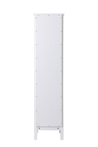 16 Inch Wide Bathroom Linen Storage Freestanding Cabinet In White