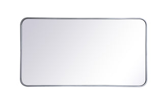 Soft corner metal rectangular mirror 22x40 inch in Silver