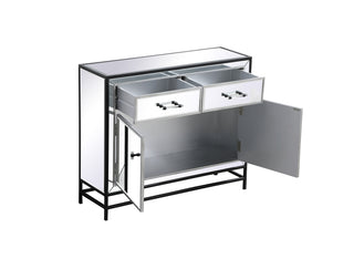 James 38 in. mirrored cabinet in black