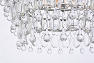 Nordic 5 light antique silver Pendant Clear Royal Cut Crystal