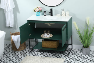 40 inch Single bathroom vanity in green