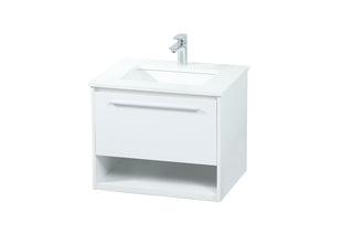 24 inch Single bathroom vanity in white