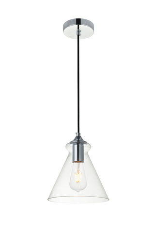 Destry 1 Light Chrome Pendant With Clear Glass