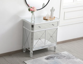 32 inch mirrored cabinet in antique white