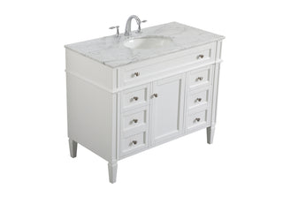 42 inch Single bathroom vanity in white