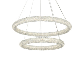 Bowen 32 inch Adjustable LED Chandelier in Chrome