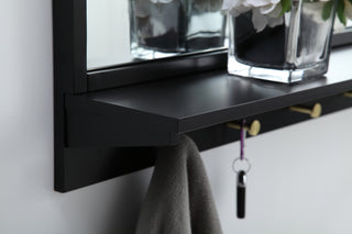 Entryway mirror with shelf  42 inch x 21 inch in black