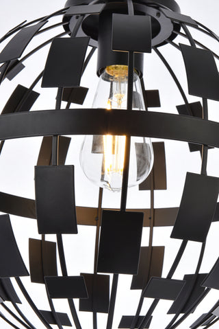 Levante 1 light pendant in black