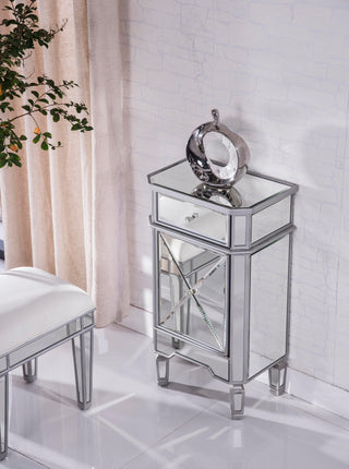 Vanity Table 42 in. x 18 in. x 31 in. in silver paint