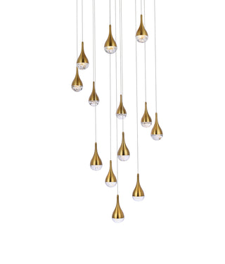 Amherst 30 inch LED chandelier in satin gold