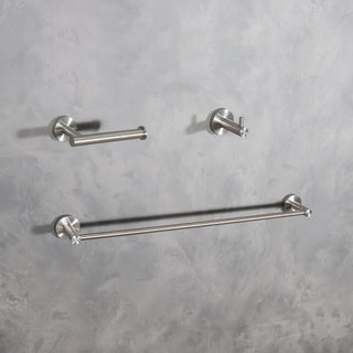 Freya 3-Piece Bathroom Hardware Set in Brushed Nickel