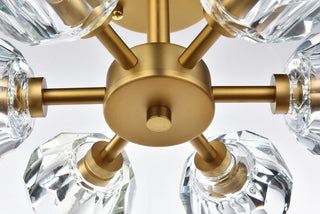 Eren 14 inch Flush Mount in Satin Gold