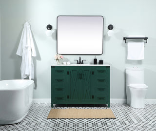 48 inch Single bathroom vanity in green