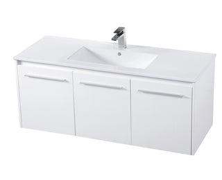 48 inch  Single Bathroom Floating Vanity in White