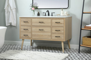 48 inch Single bathroom vanity in mango wood